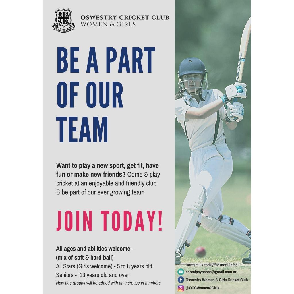 Join Womens and Girls Cricket!