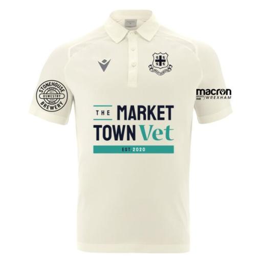 Oswestry Cricket Club Short Sleeved Shirt 2024 sponsored by The Market Town Vets